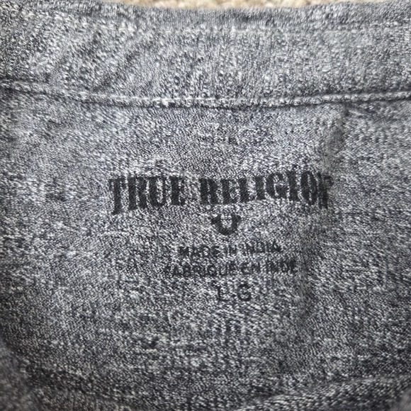 True Religion Super T Pocket Tee‎ Large Contrast Stitching Short Sleeve - Picture 4 of 13